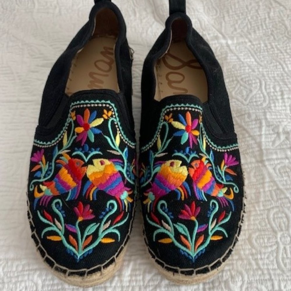 Sam Edelman Carrin Embroidered Slip-On Espadrilles